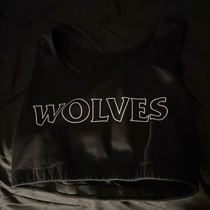 WOLVES HARDCORE STUDIO SPORTS BRA BLACK